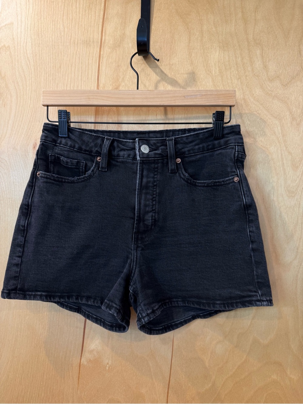 Women's Black Denim Shorts